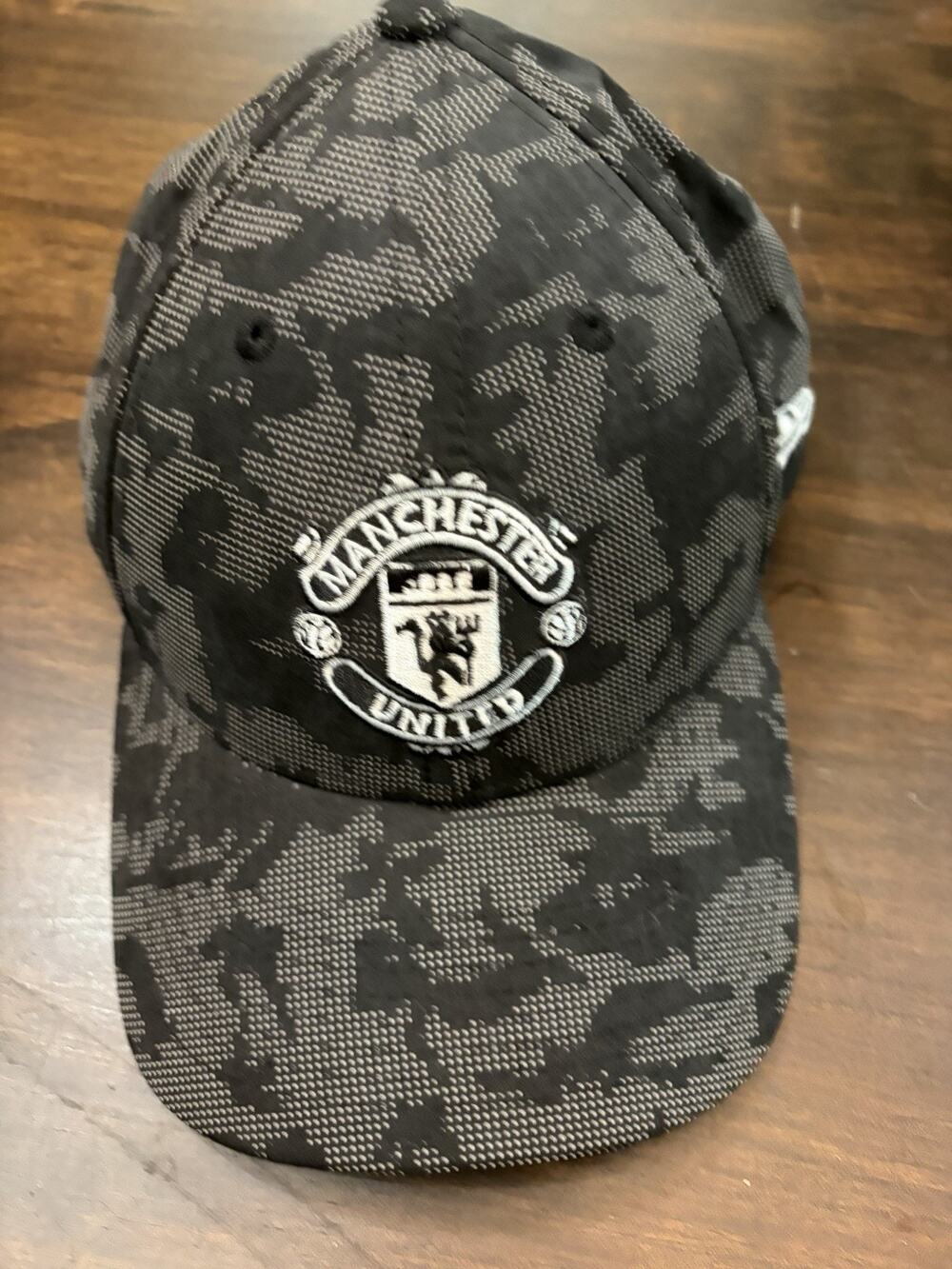 Manchester United Cap Hat Gray Camo Mens Adjustable Embroidered New Era 9Forty